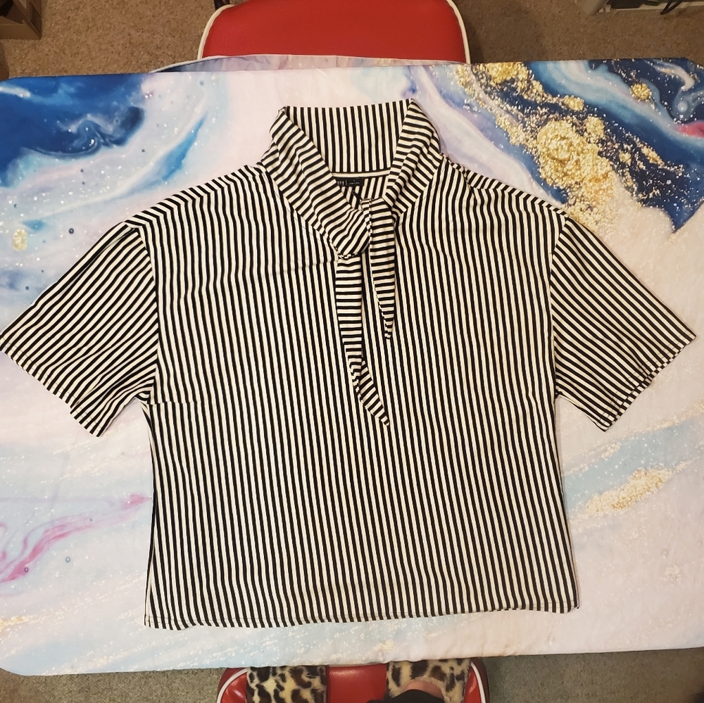 Very J Striped Blouse